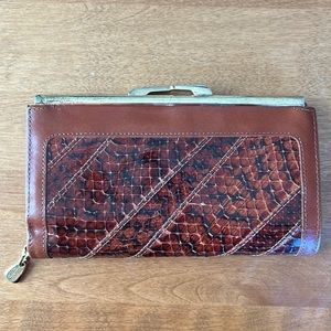 Bosca Brown Snakeskin Wallet